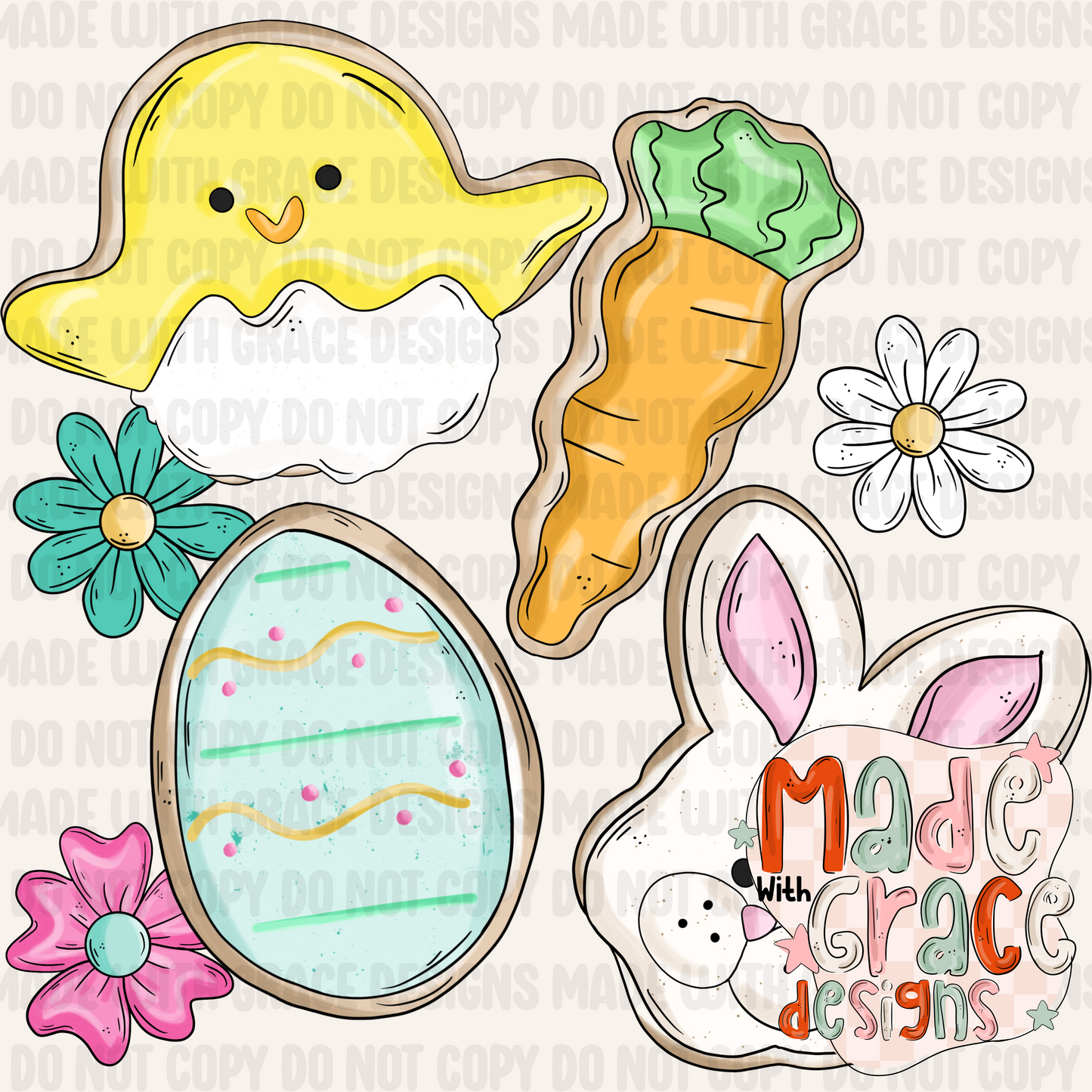 Easter Cookies Seamless/PNG