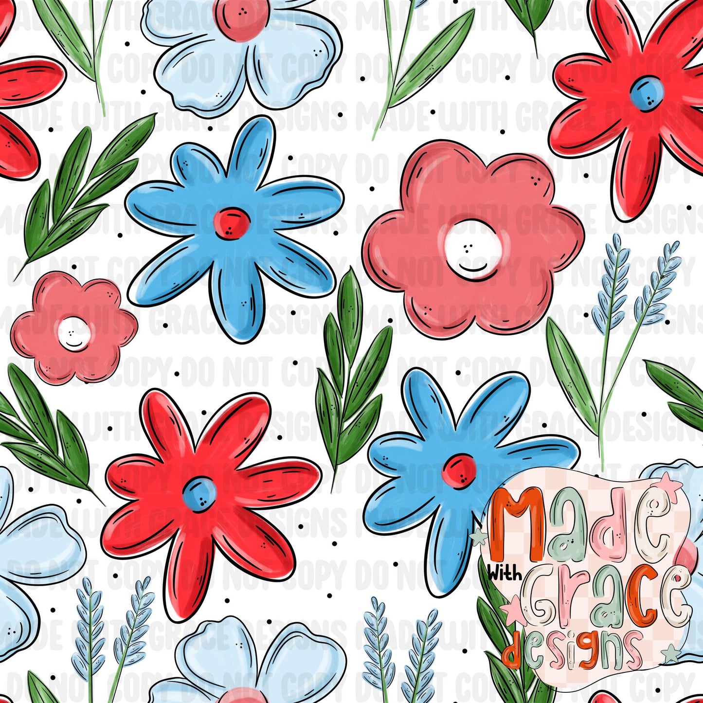 American Floral Seamless