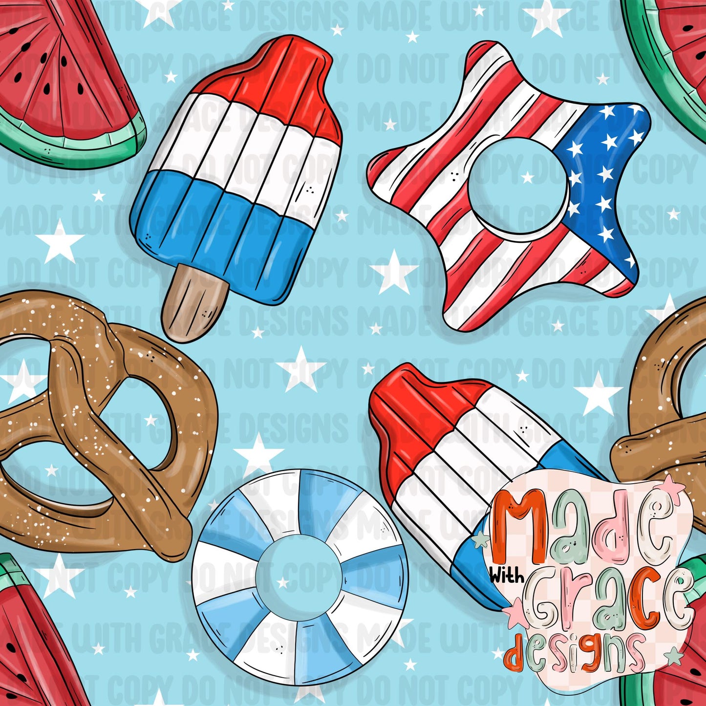 Floatin in the USA Seamless