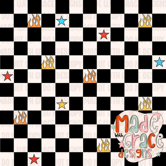 Racing and Malibu Checkers Coordinate Seamless