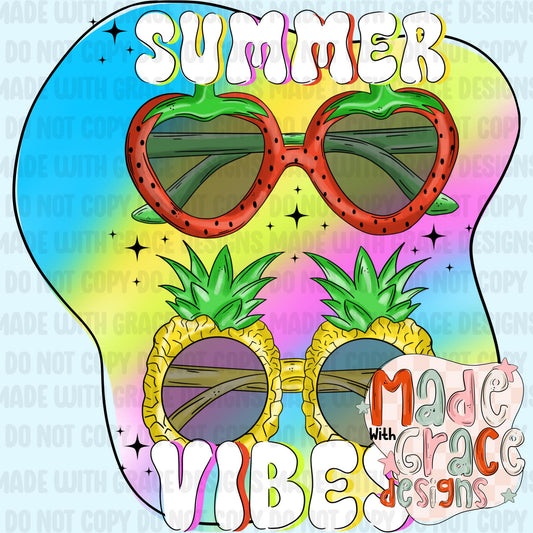 Neon Summer Vibes Sunnies PNG