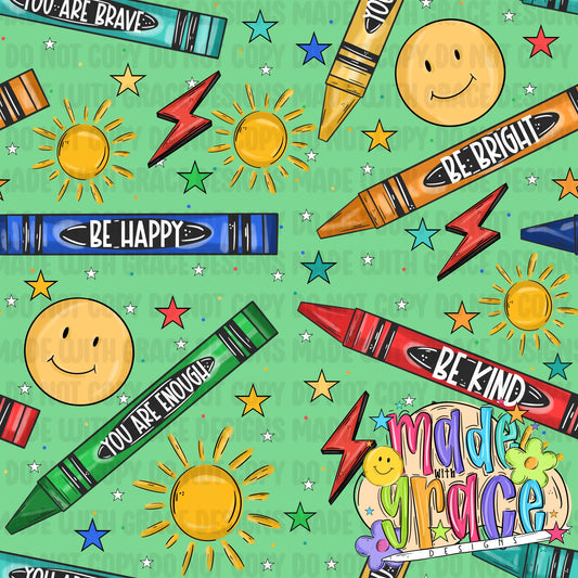 Back to School Affirmations- Boy Seamless File