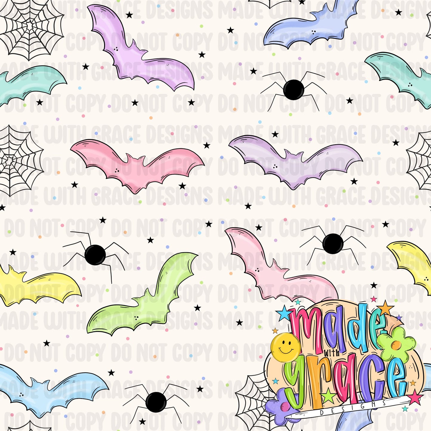 Pastel Bats Seamless File