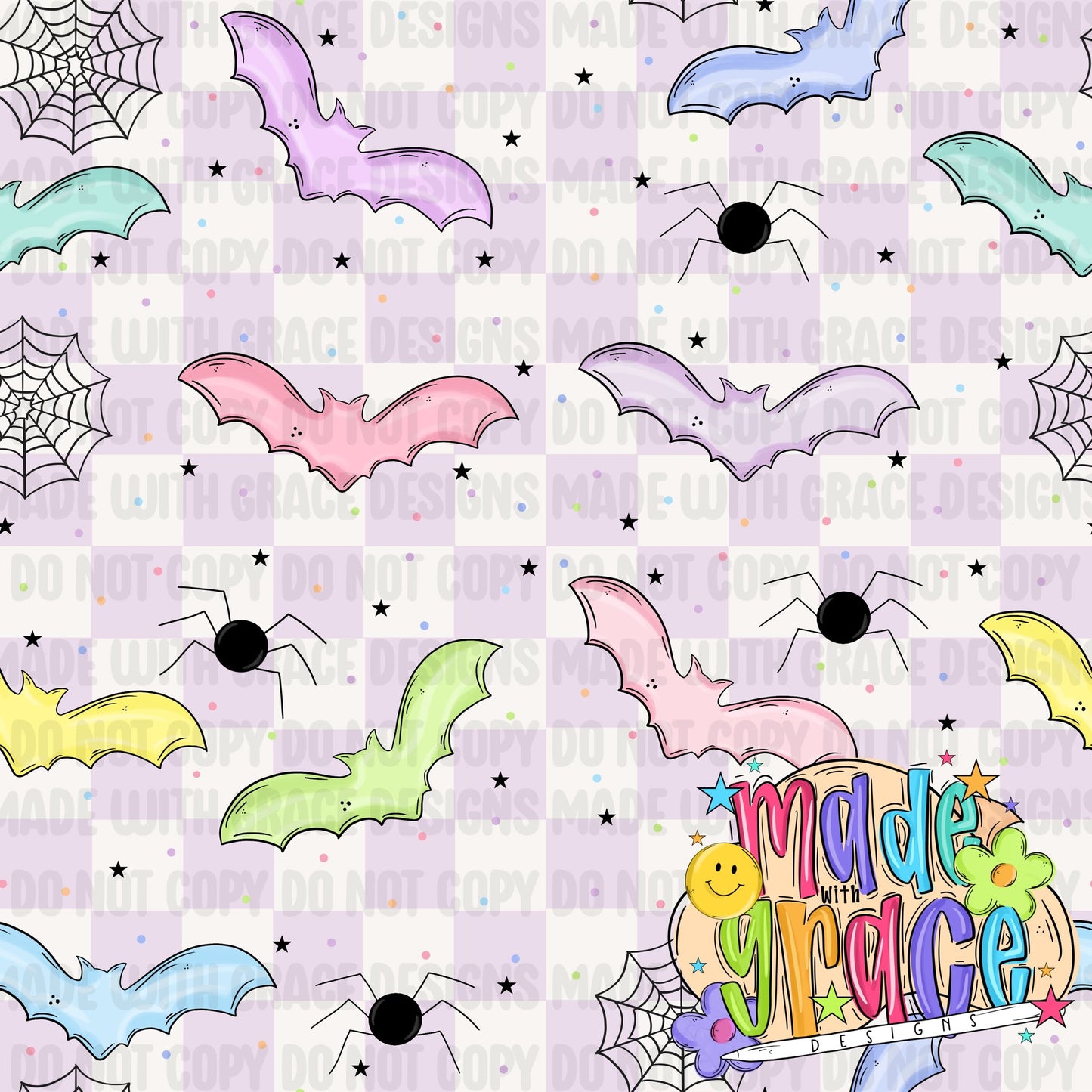Pastel Bats Seamless File