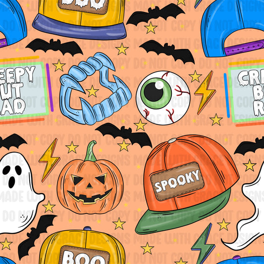 Halloween Snapbacks Seamless