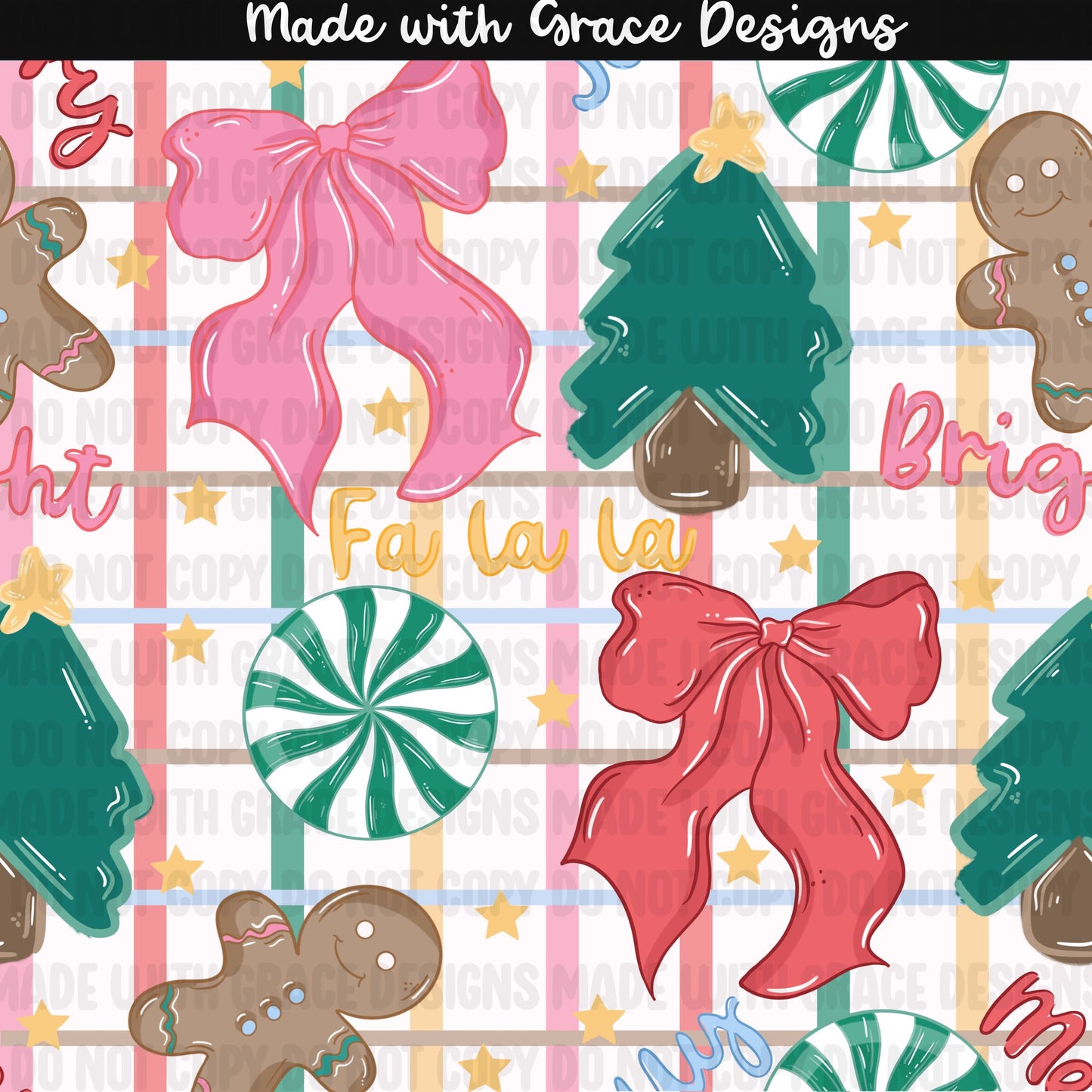 Girly Christmas Seamless