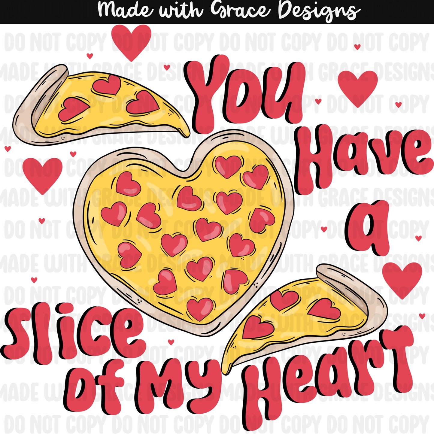 Pizza my heart Seamless & PNG options