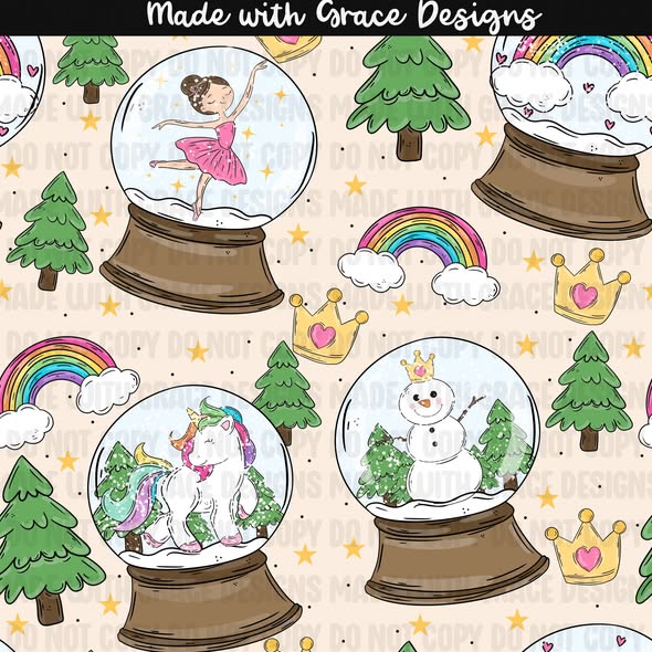 Snow Globes Seamless