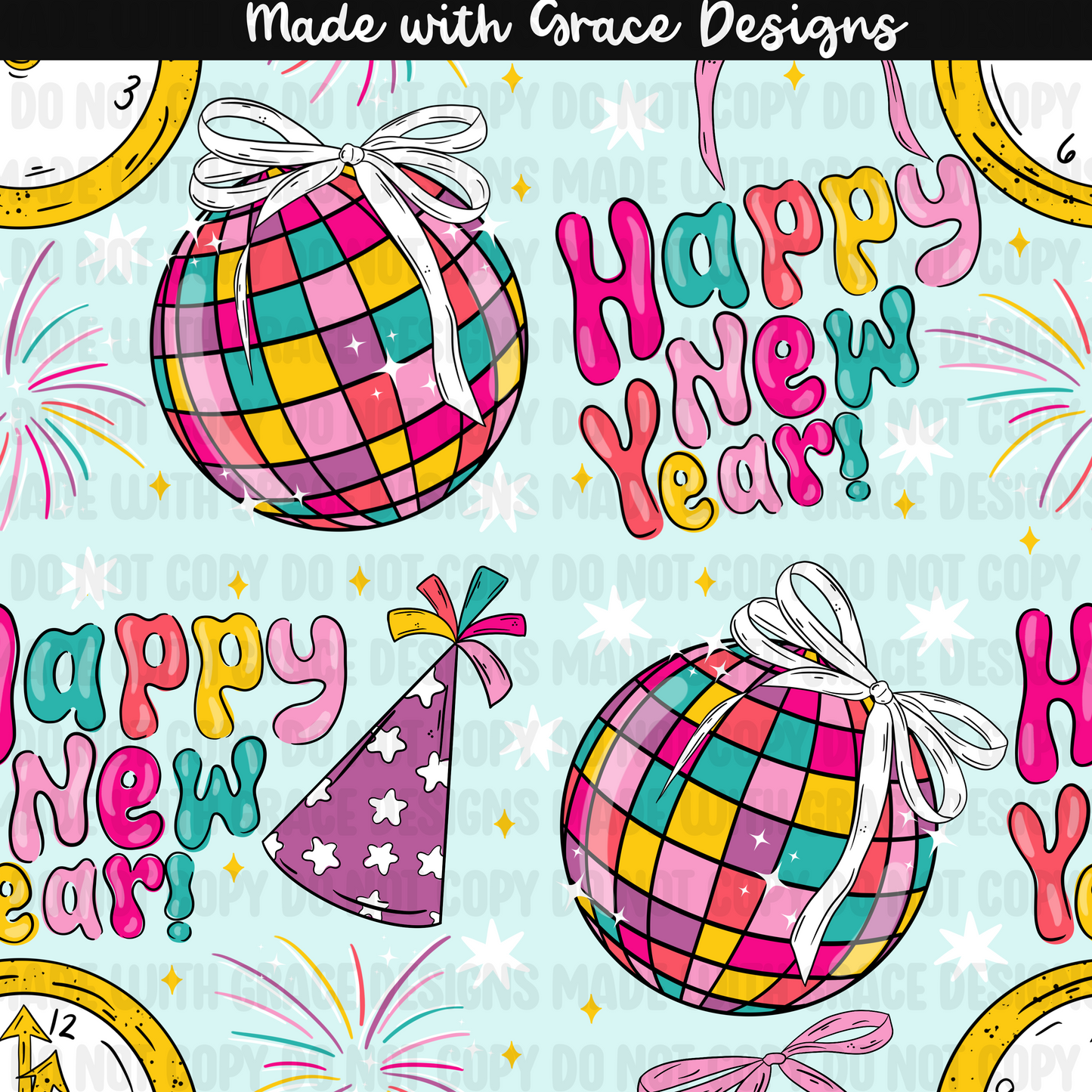 Bow Disco NYE Seamless File