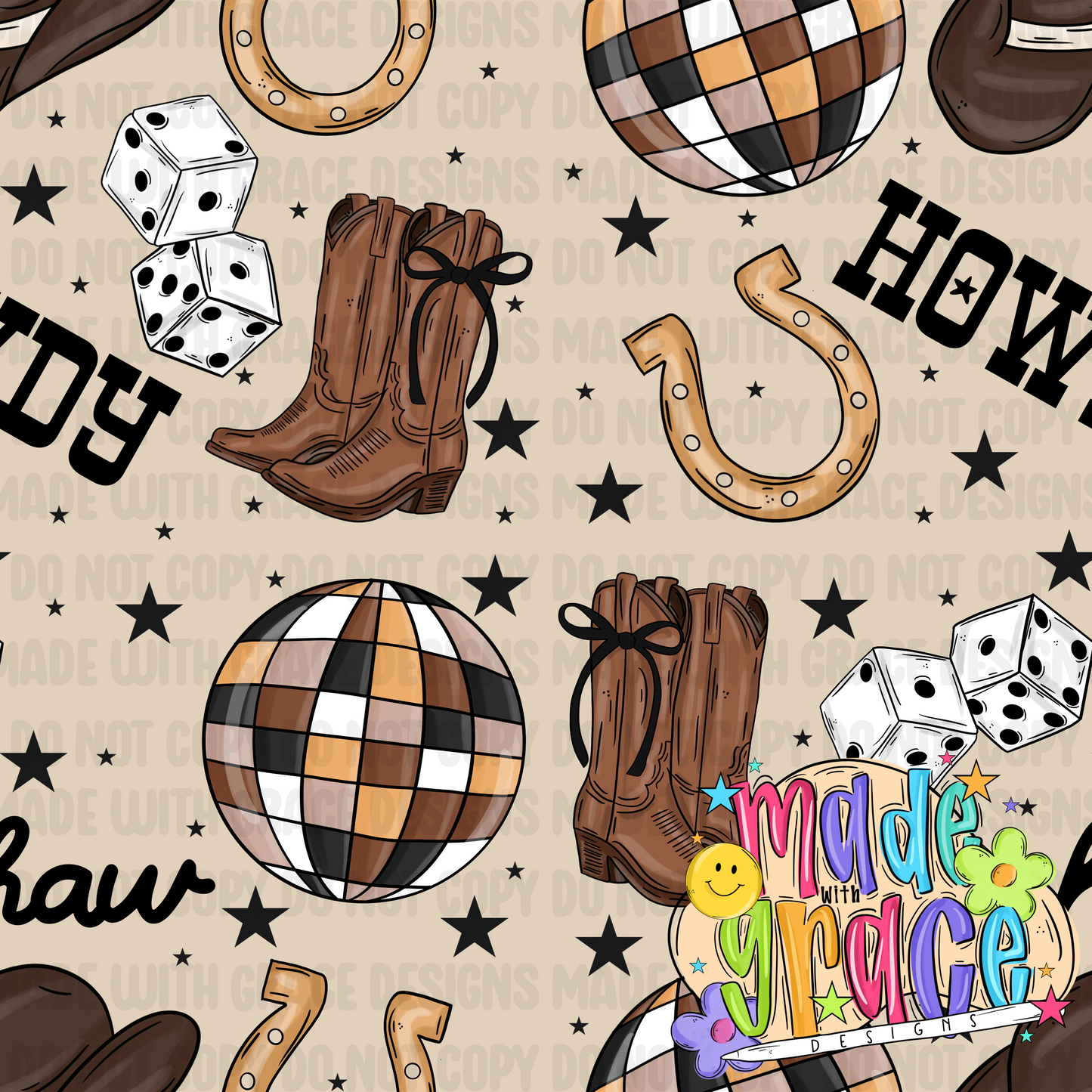 Disco Cowgirl Seamless