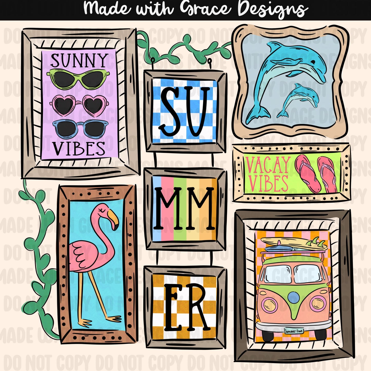 Beach House Frames PNG