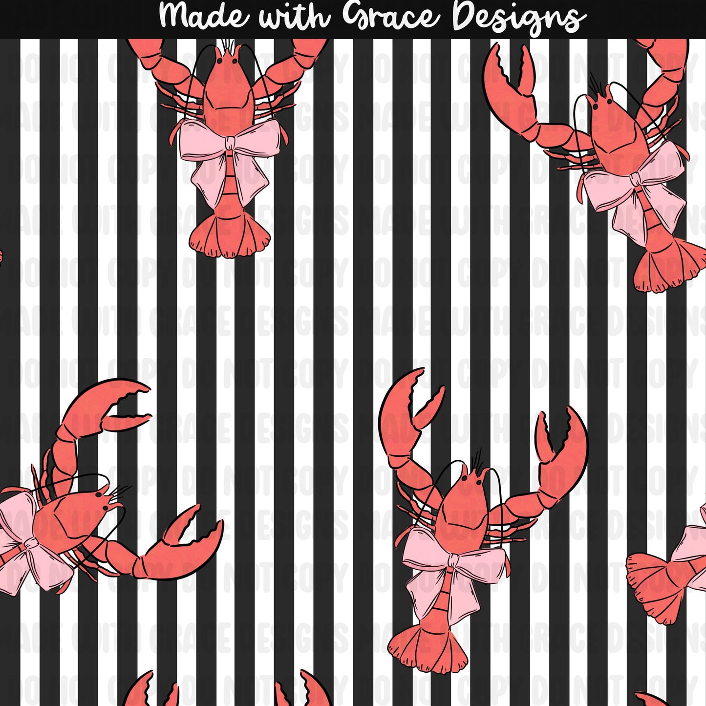 Lobster Seamless + PNG options