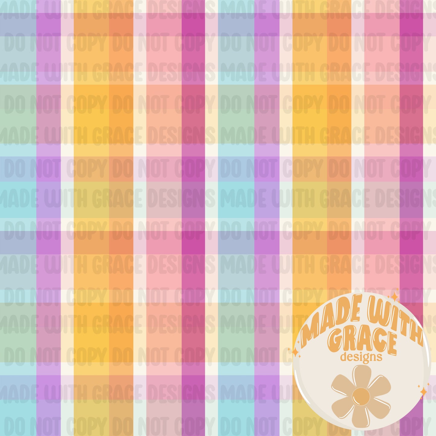 Colorful Street Plaid Coordinating Seamless
