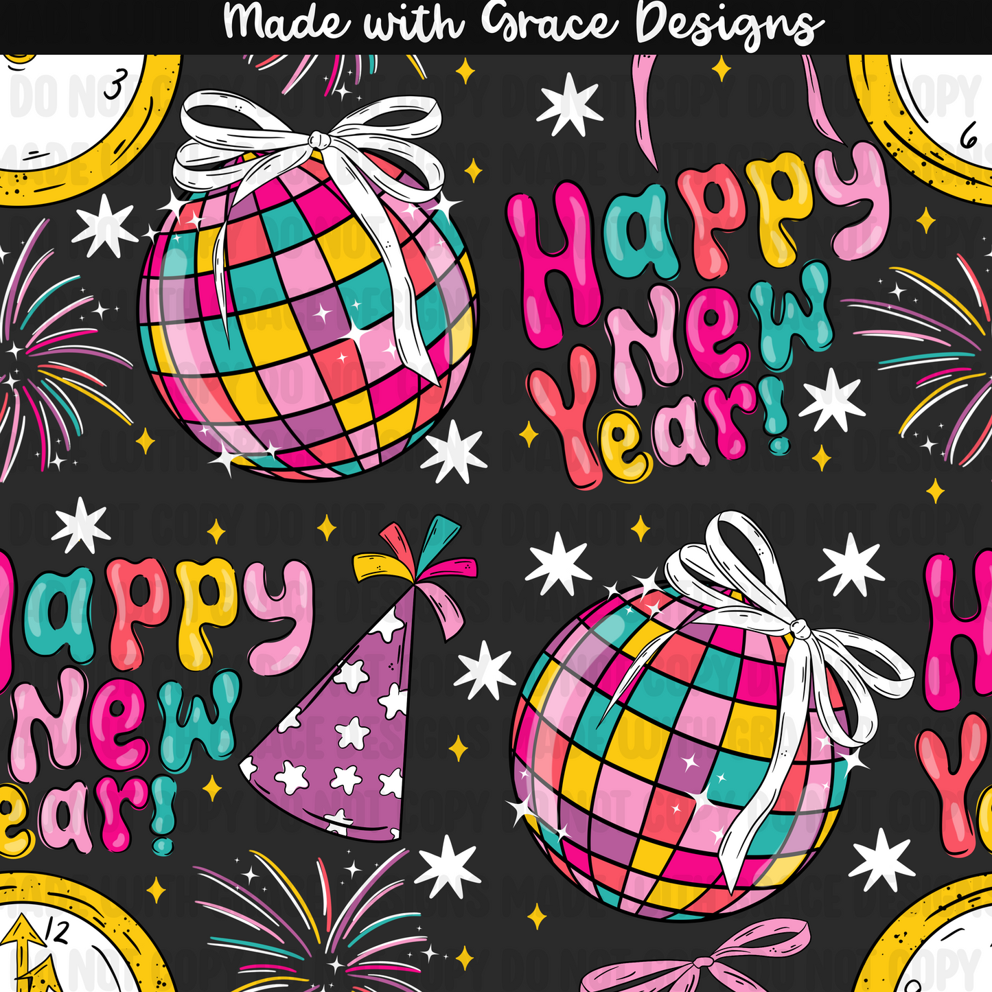 Bow Disco NYE Seamless File