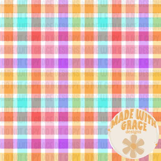Colorful Street Plaid Coordinating Seamless