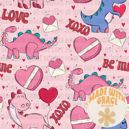 Dino Love Seamless File