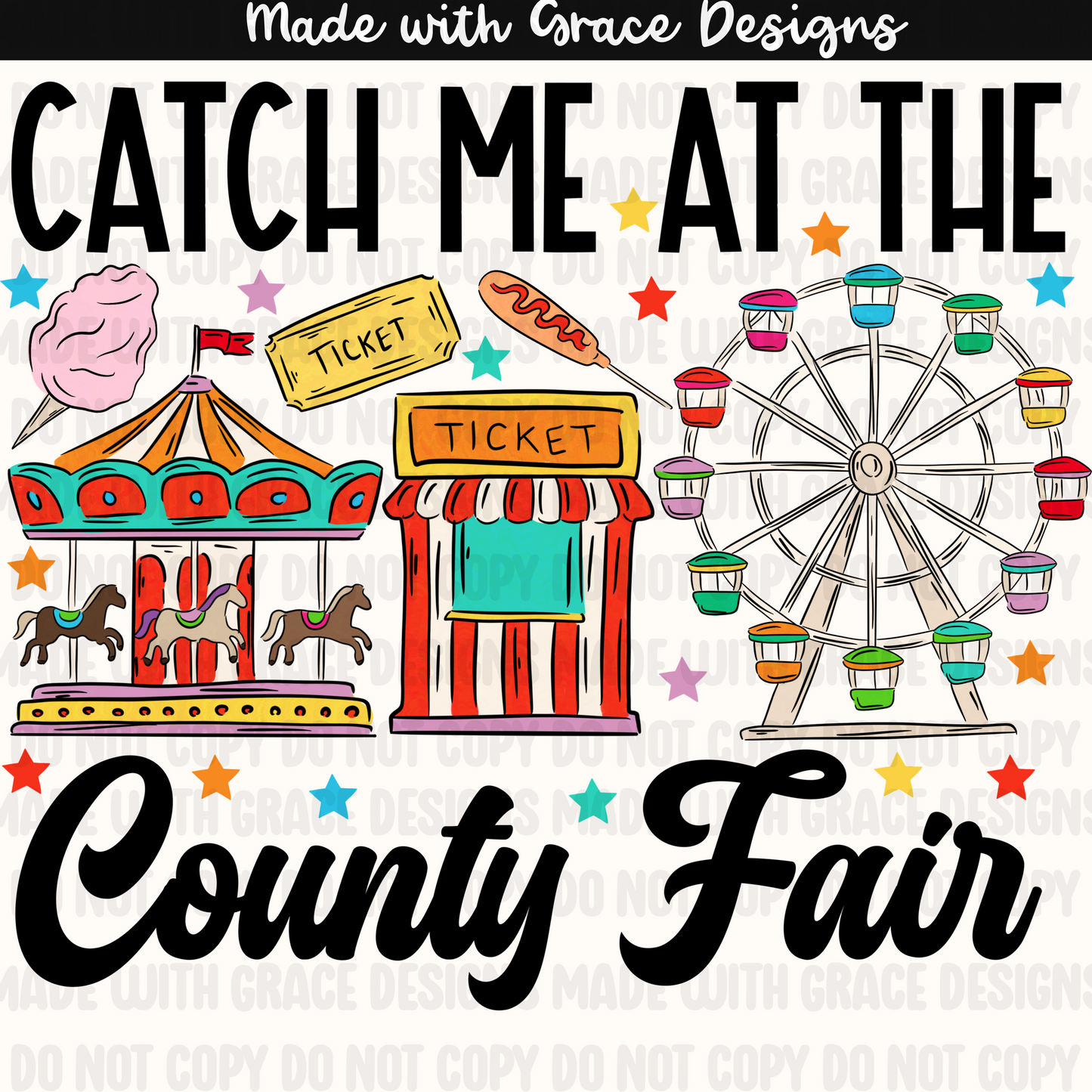 County Fair Seamless + PNG option