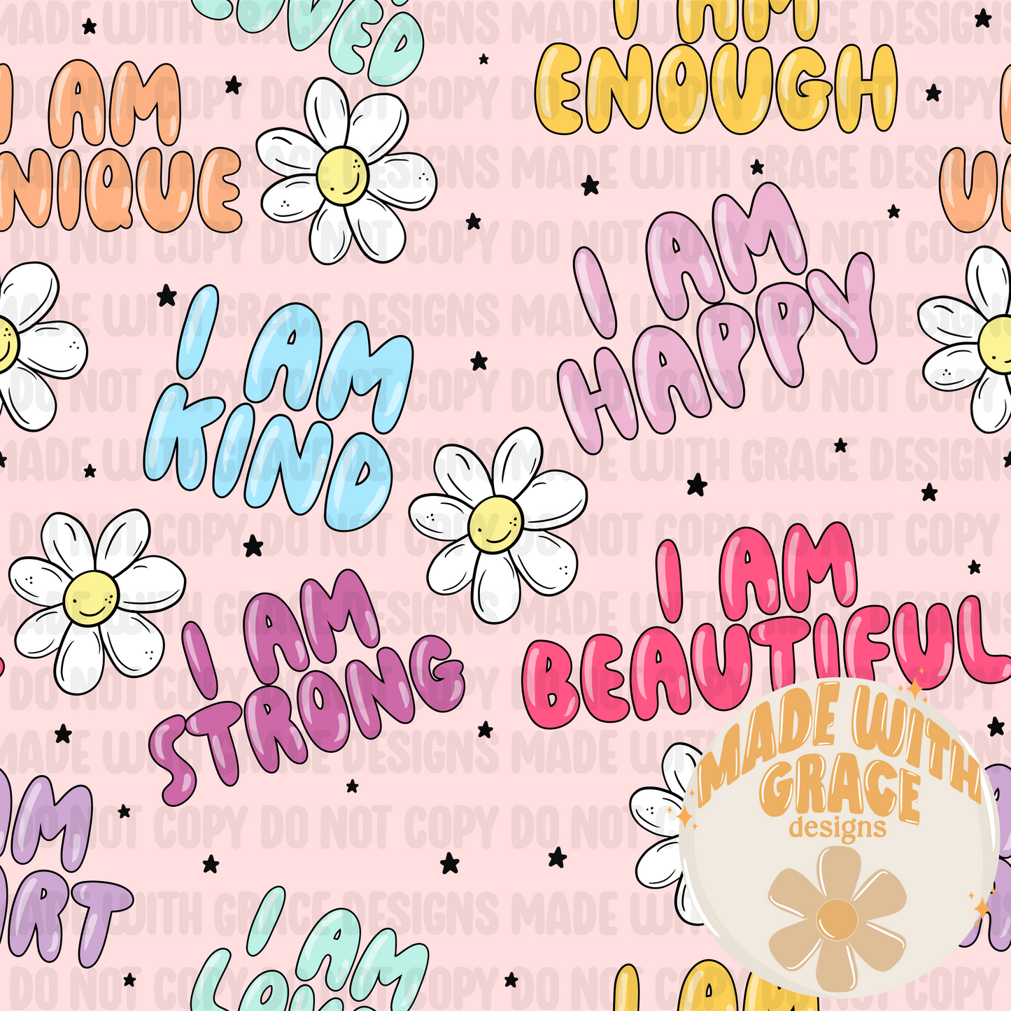 Girly Affirmations Seamless