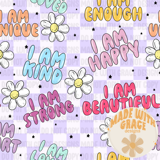 Girly Affirmations Seamless