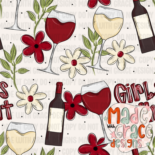 Girls Night Seamless-2.18 National Wine Day