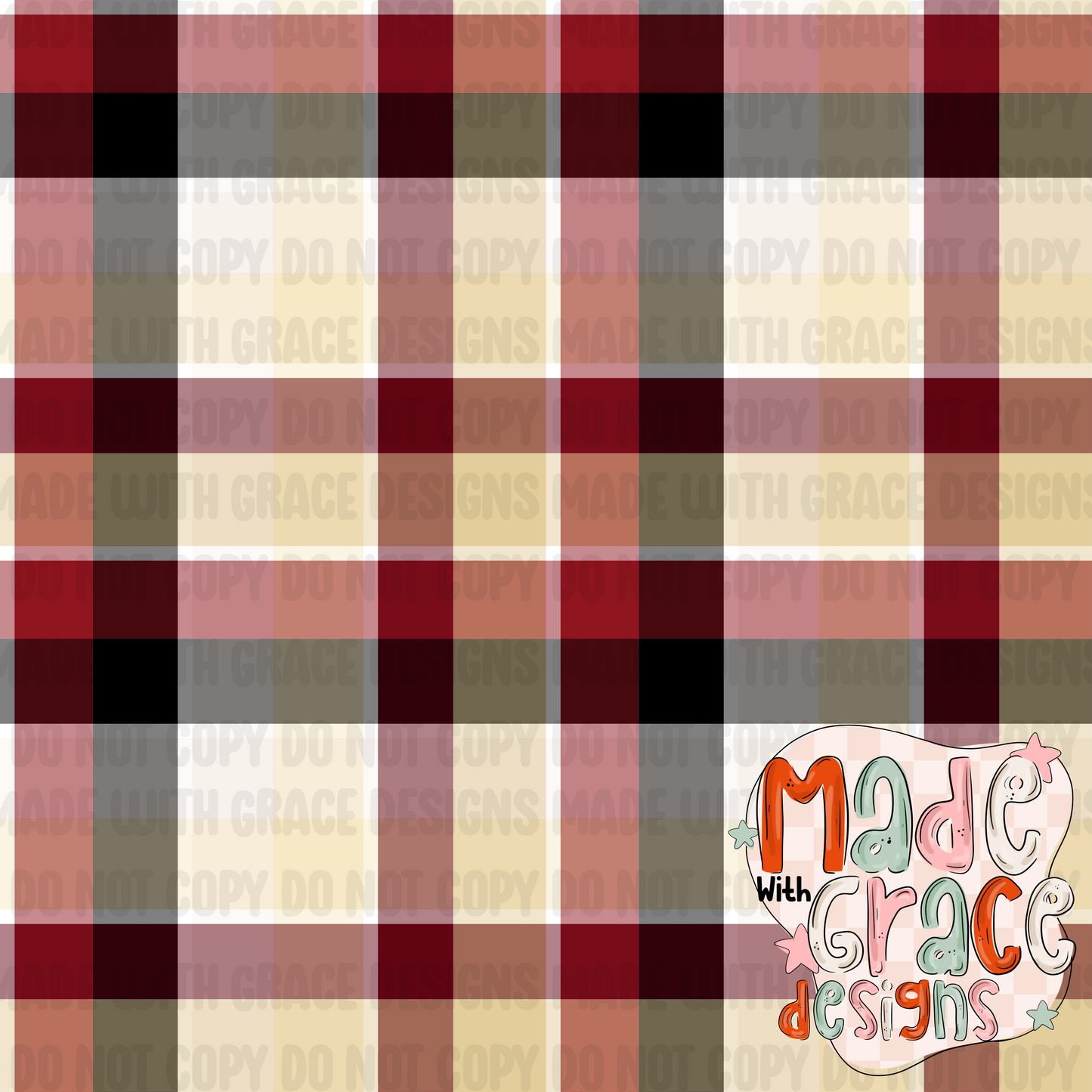 Girls Night Plaid Seamless-2.18 National Wine Day