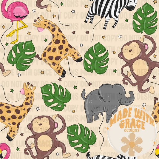 Zoo Balloons Seamless File