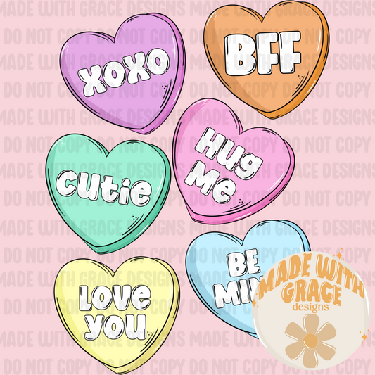 Candy Hearts PNG