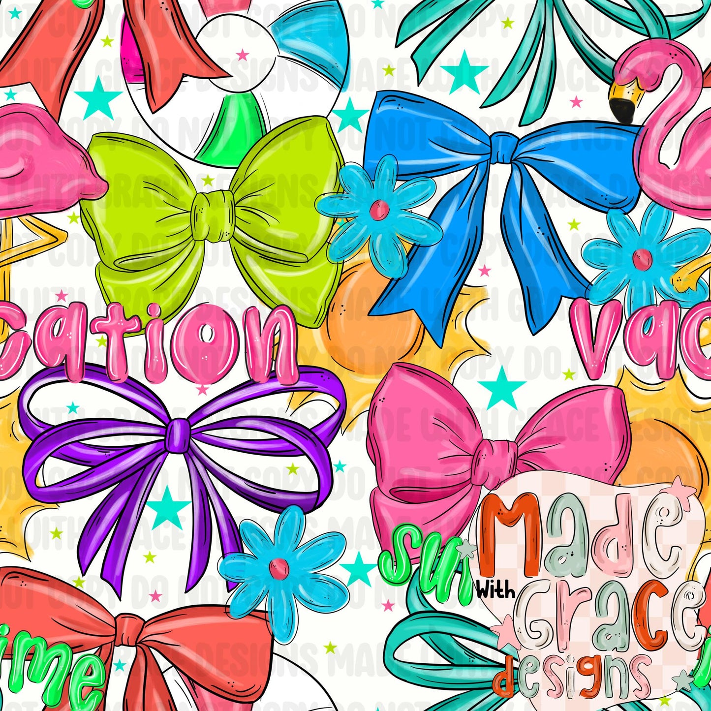 Neon Bows Seamless File
