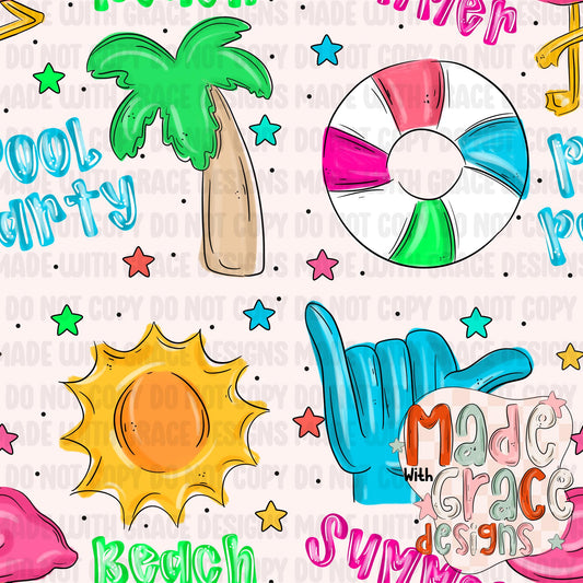 Neon Summer Seamless File