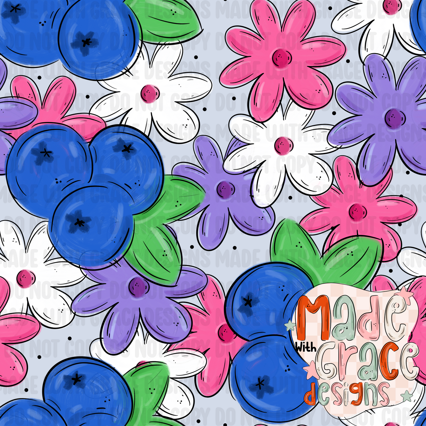 Blueberries Seamless File