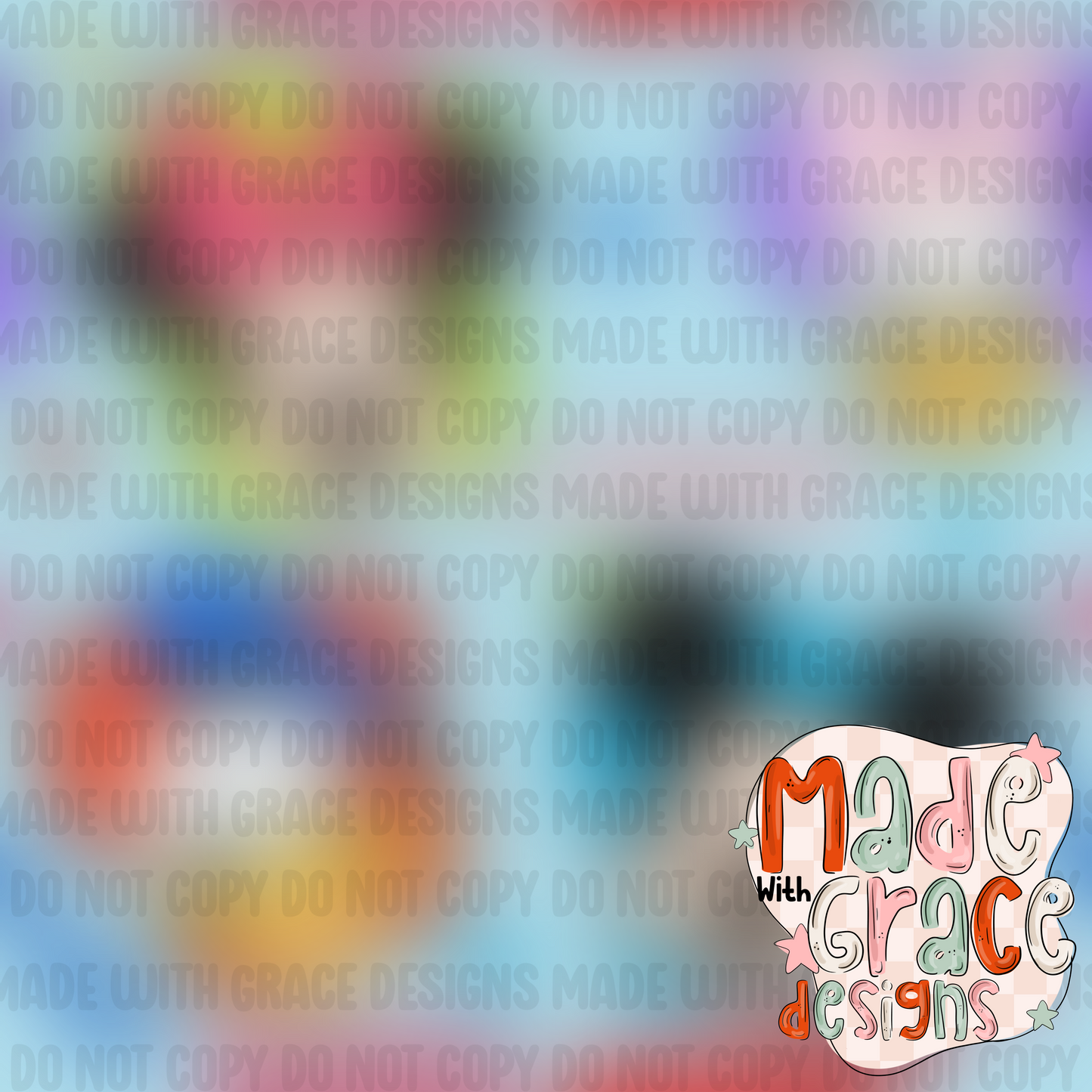 Neon Mouse Friends Seamless File