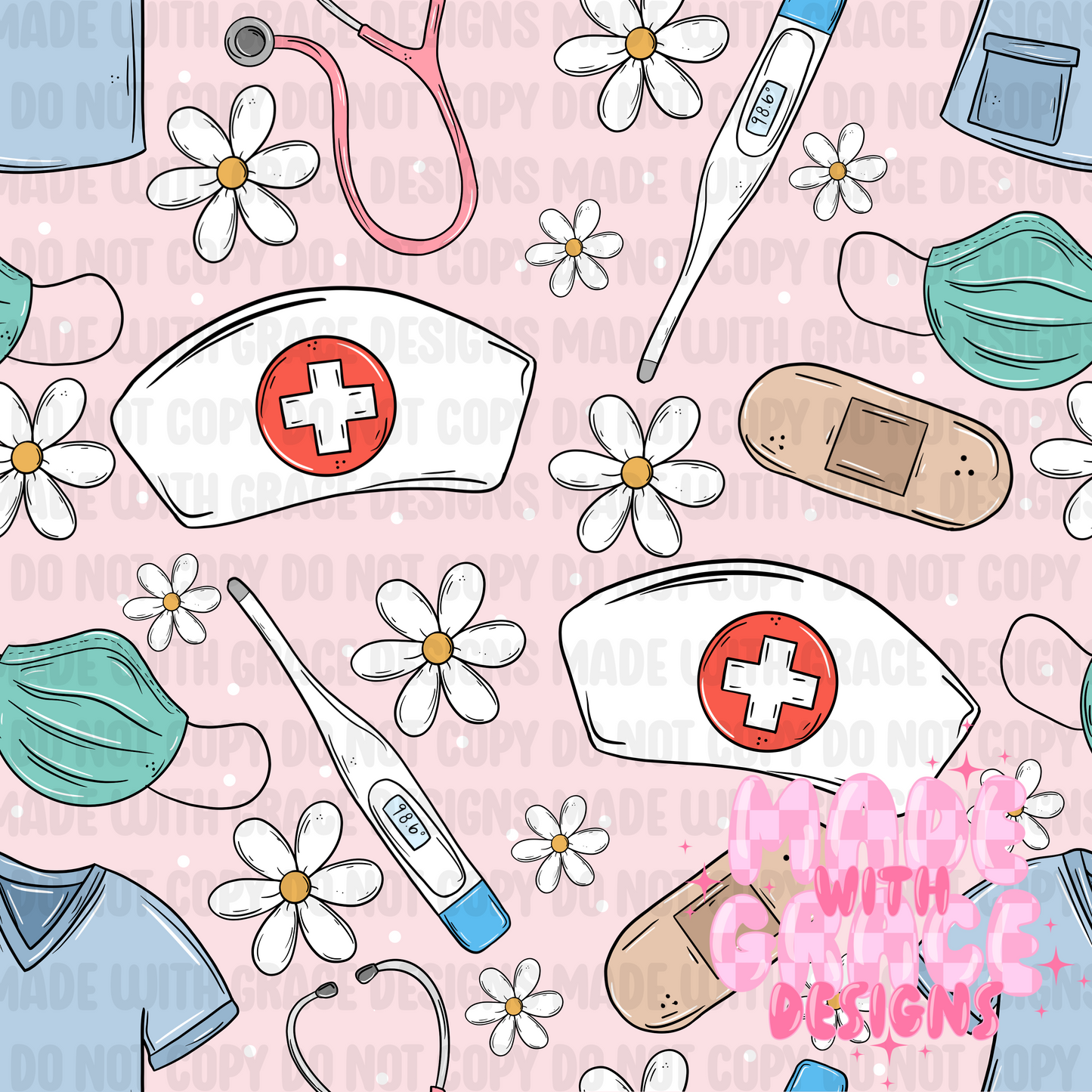 Nurse Seamless/PNG