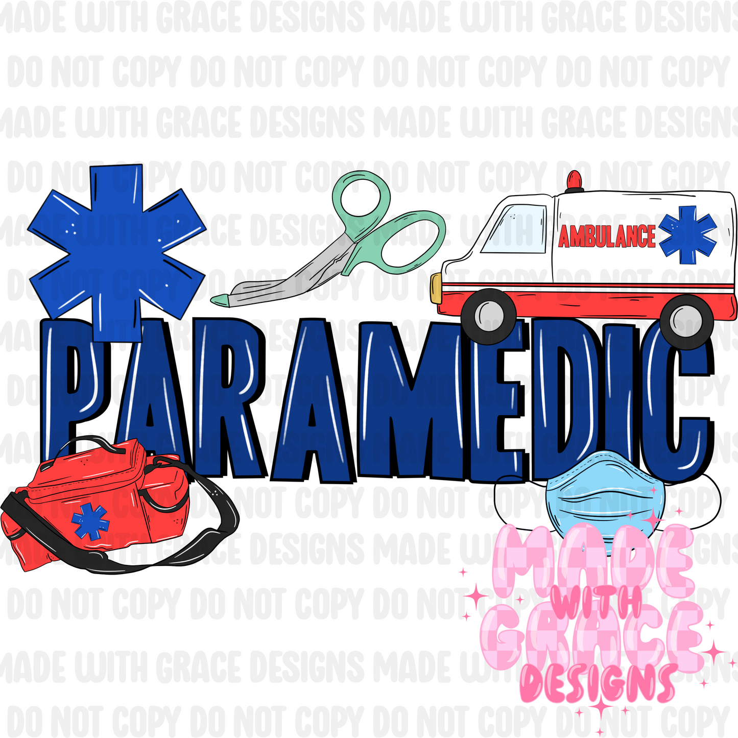 Paramedic Seamless File/PNG