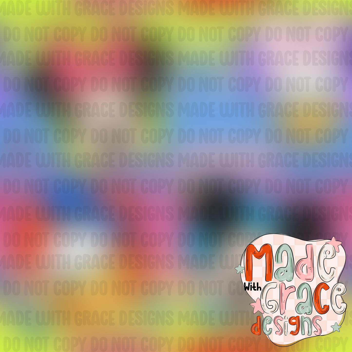 Neon Mouse Friends Seamless File