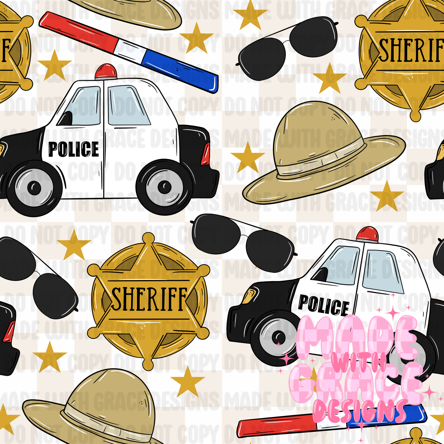 Sheriff Seamless/PNG