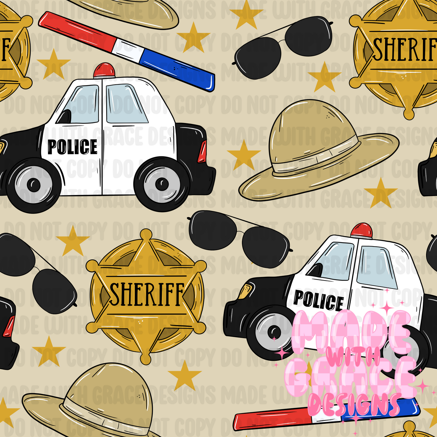 Sheriff Seamless/PNG