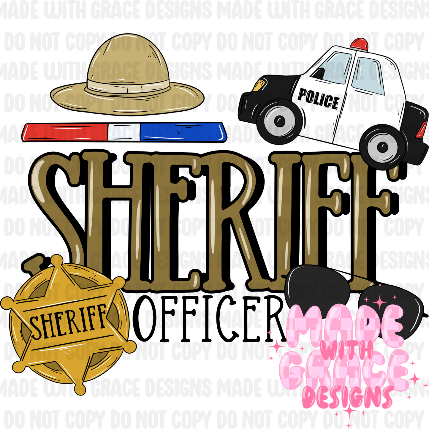 Sheriff Seamless/PNG