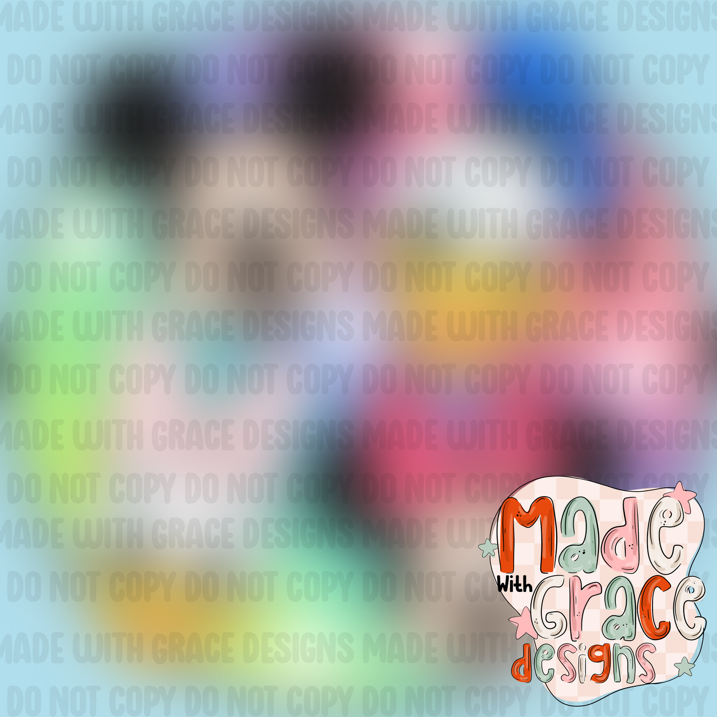 Neon Mouse Friends PNG