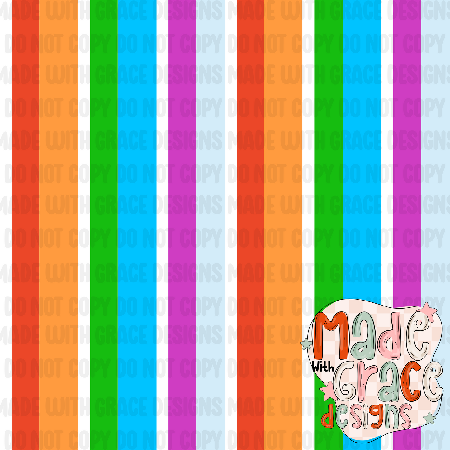 Rainbow Stripes and Plaid Seamless File Coordiante