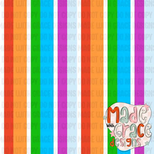 Rainbow Stripes and Plaid Seamless File Coordiante