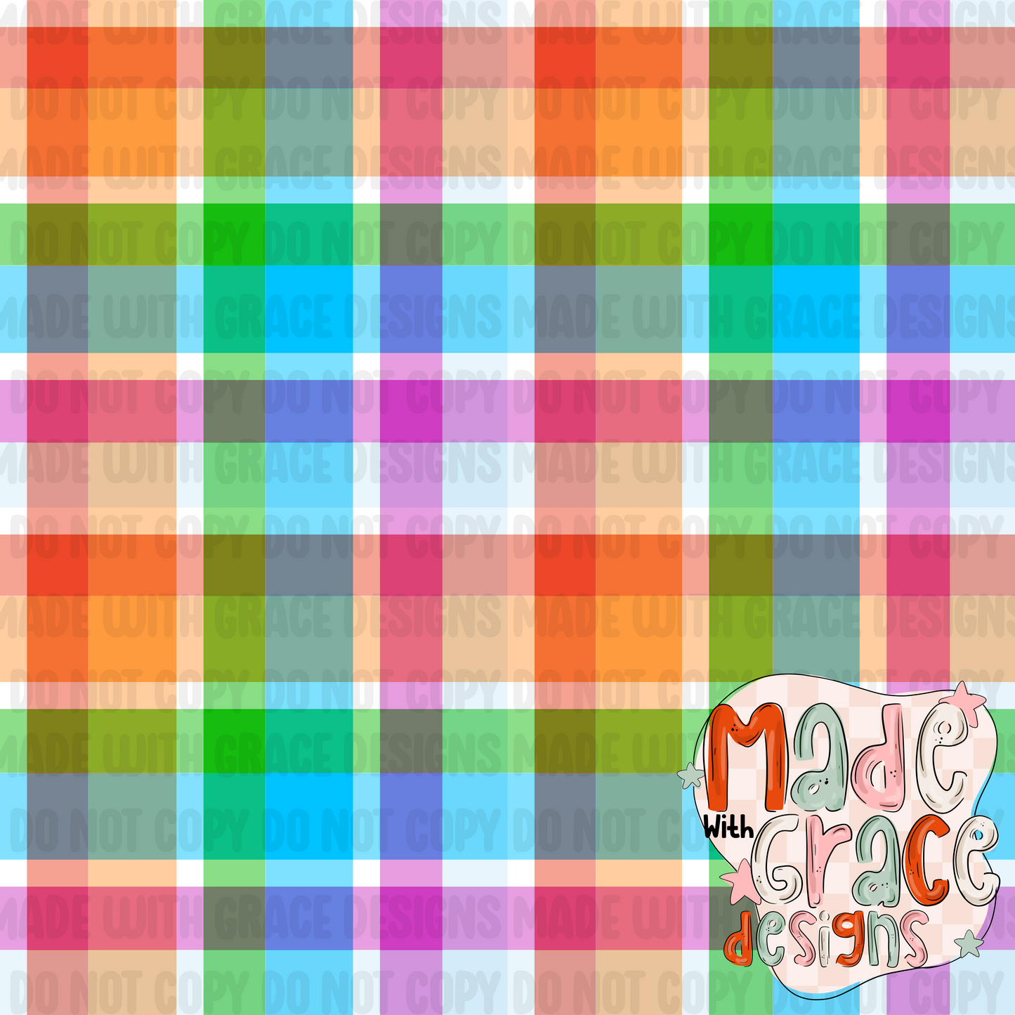 Rainbow Stripes and Plaid Seamless File Coordiante