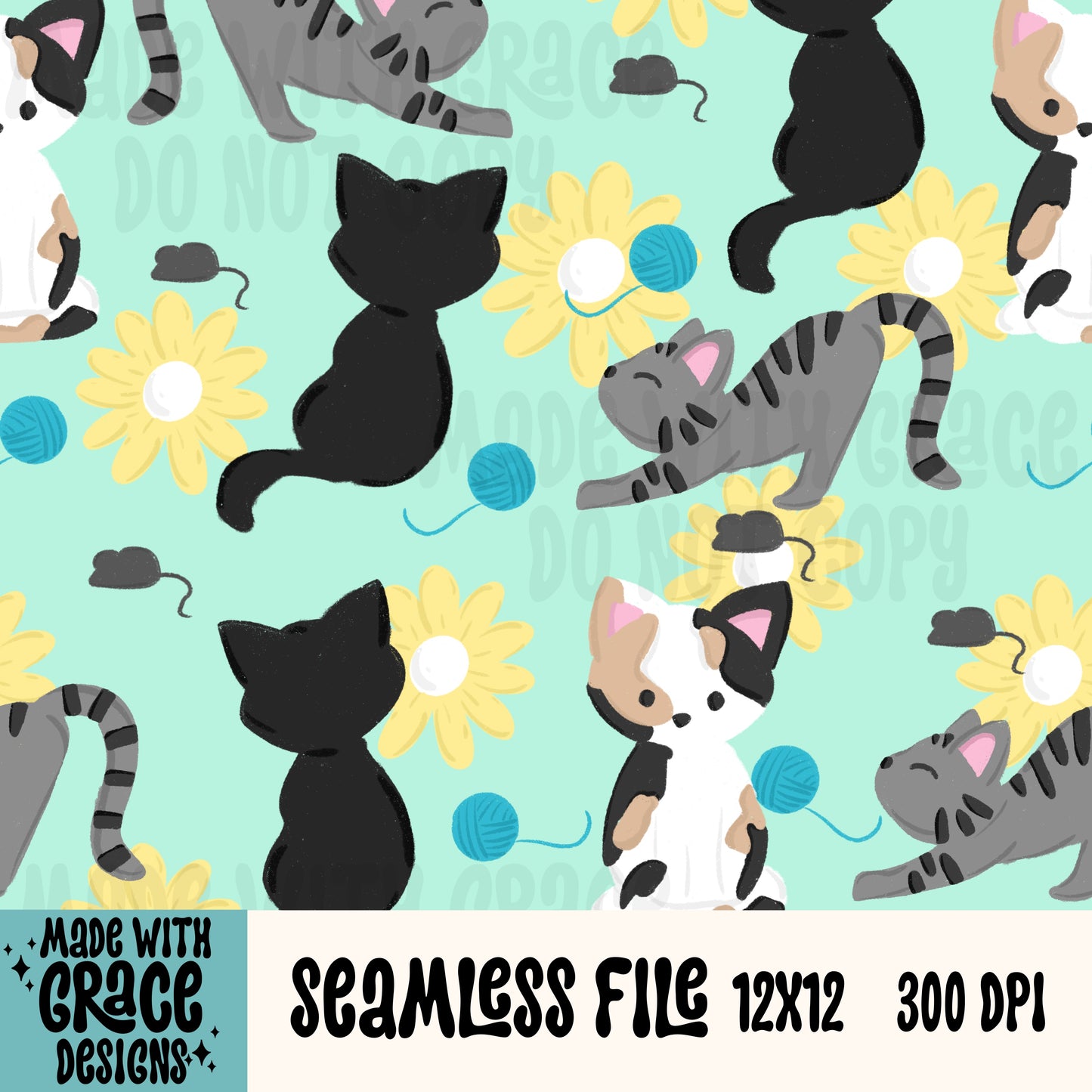 Silly Kitties Seamless File