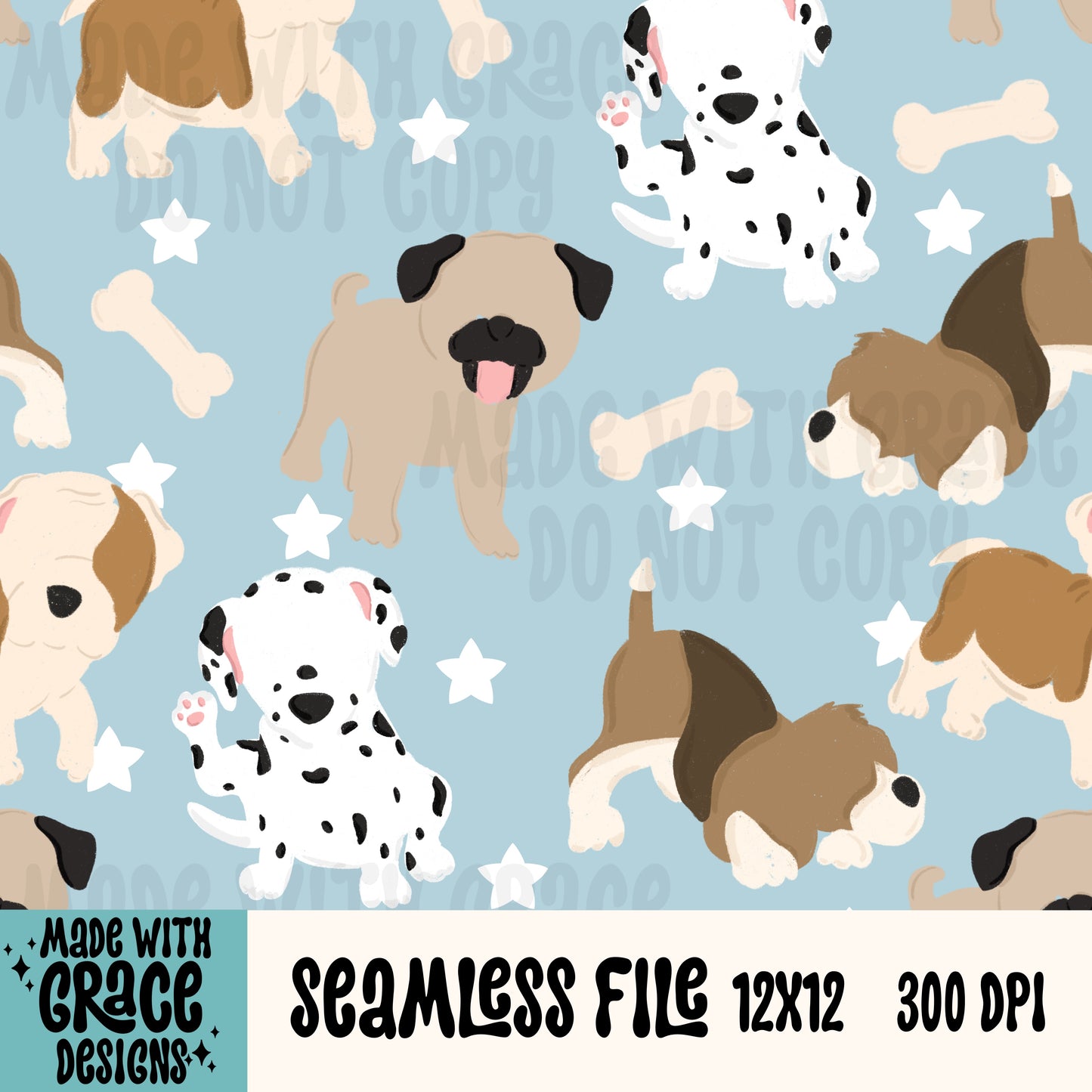 Playful Pups Seamless File