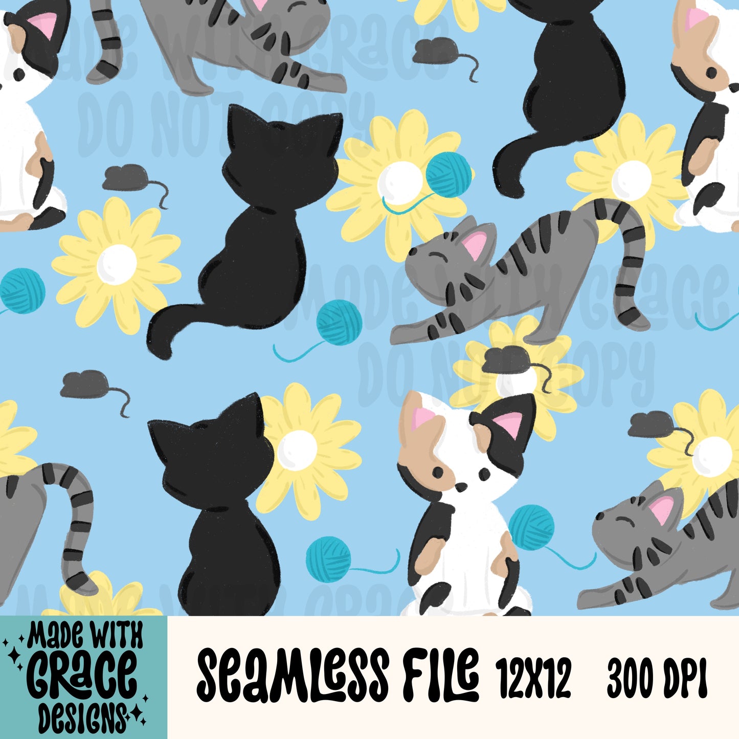 Silly Kitties Seamless File