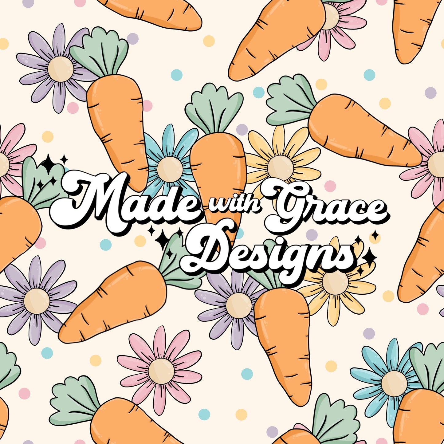 Carrots and Flowers seamless file