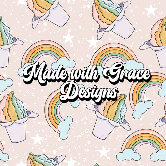 Rainbow Snow Cone Seamless