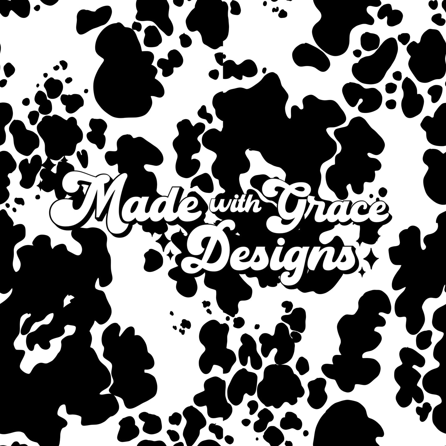 Black and white Cow print