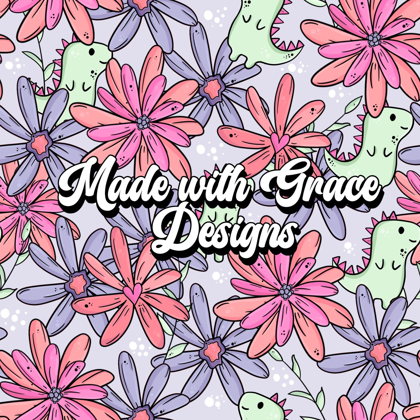 Floral Dinos Seamless File