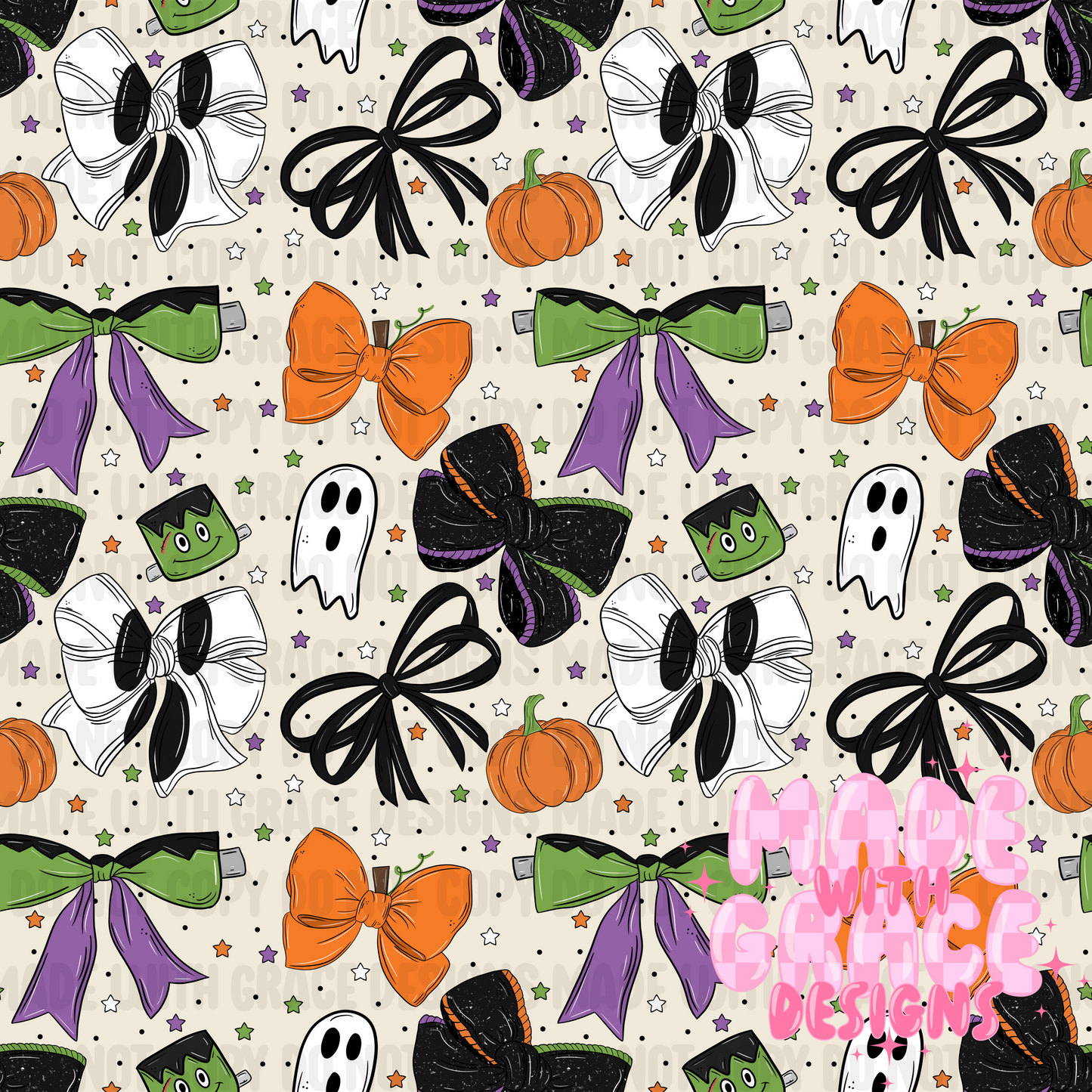 Halloween Bows Seamless