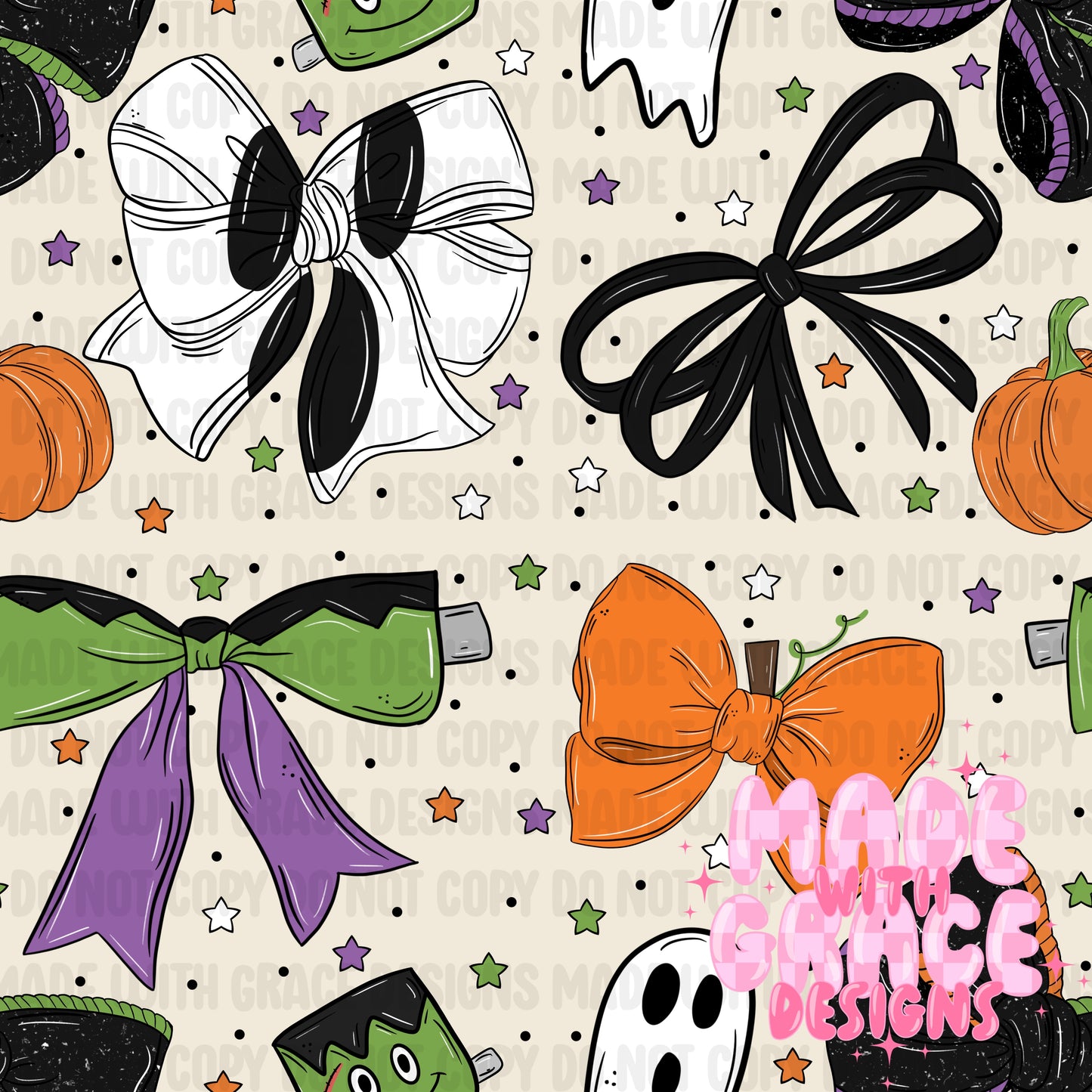 Halloween Bows Seamless